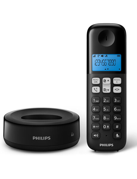 Teléfono inalámbrico Philips DECT 6.0 Negro