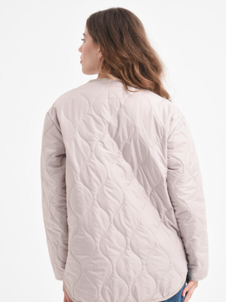 Campera capitoneada Beige