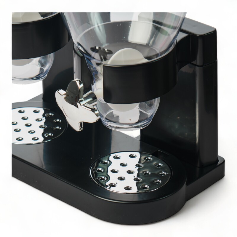 Dispensador De Alimentos Secos Cereales Almacenamiento Doble Negro