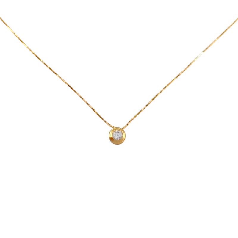 Conjunto Punto de Luz-Oro bajo-Piedra Zirconia-CJ8049 Conpiedra