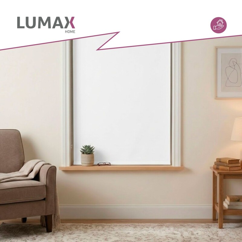 Cortina Roller Blackout Lumax 180 X 200 Cm Colores Blanco