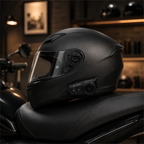 Intercomunicador Bluetooth X15 Pro para Casco de Moto Negro