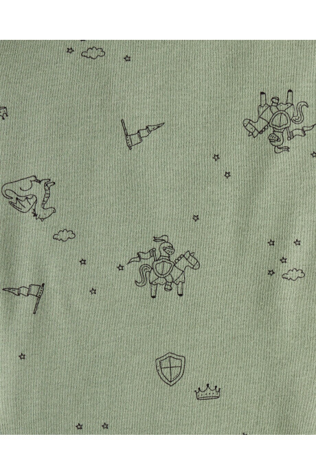 Set tres piezas de algodón, pantalón y dos bodies, diseño dragón Set tres piezas de algodón, pantalón y dos bodies, diseño dragón