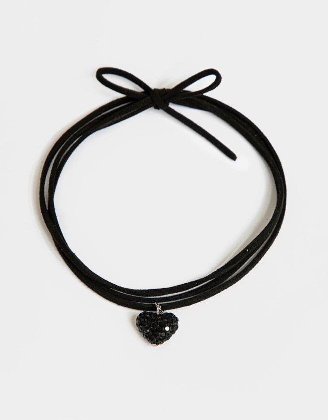 Chokers Strass Corazón Choker Con Corazón - Plateado
