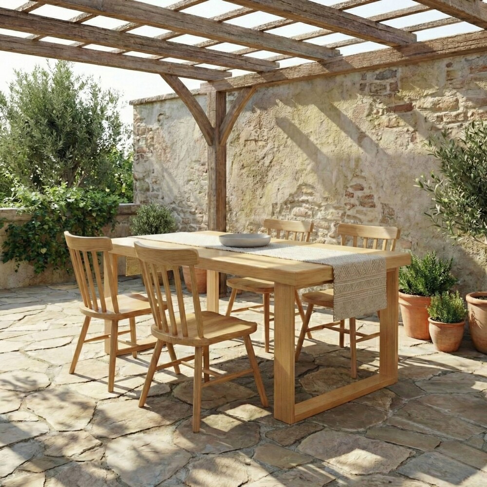 Mesa de comedor Nilo Madera maciza 160 cm Mesa de comedor Nilo Madera maciza 160 cm