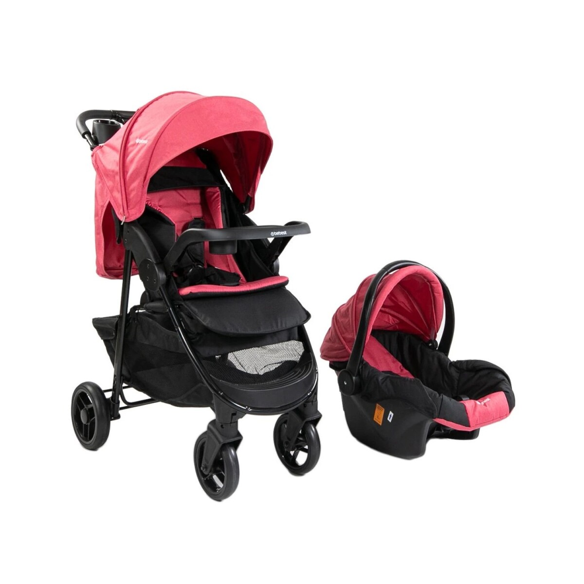 Coche de bebé + silla para auto Bebesit Travel System Sienna - Rosa 