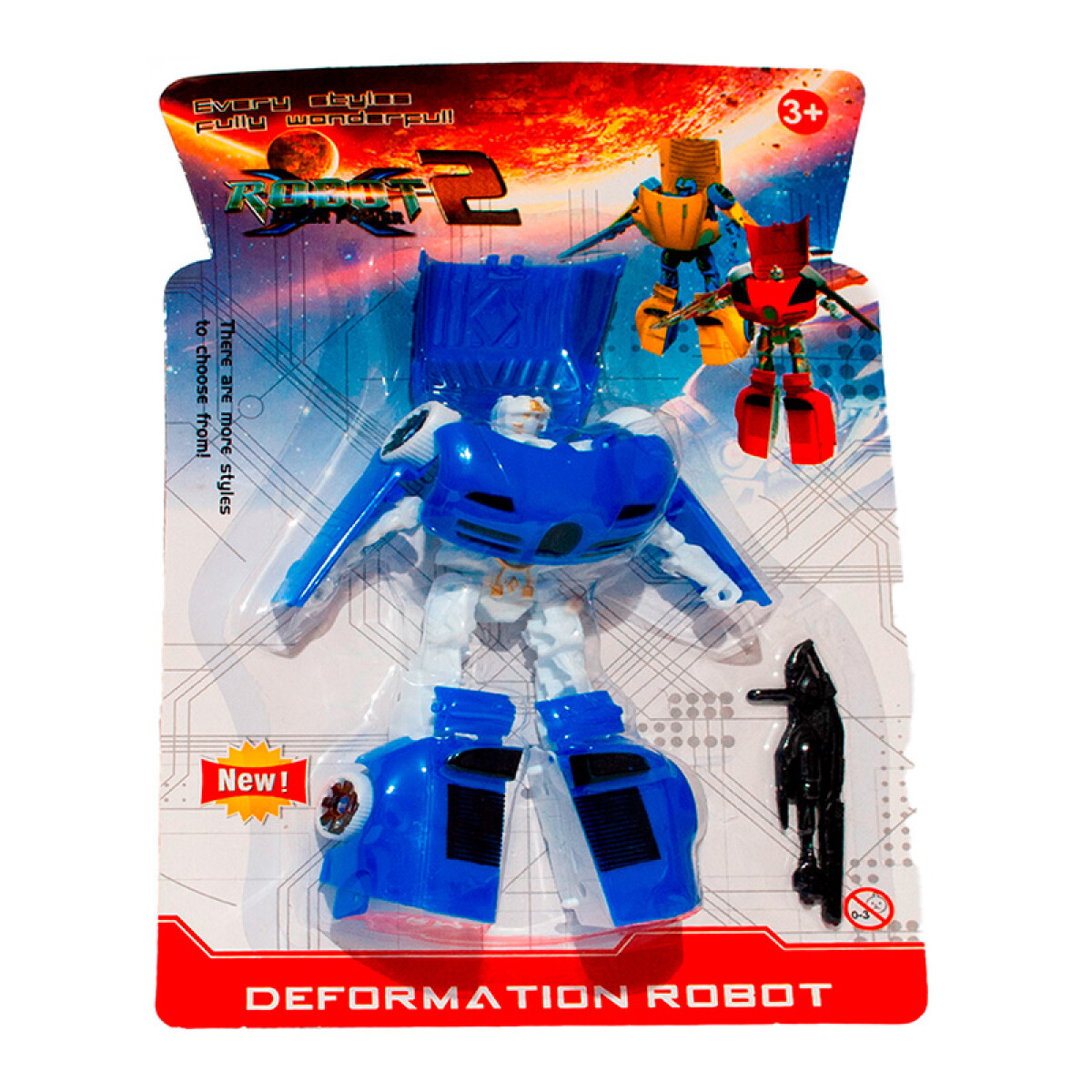 3X2 OUTLET Robot Tranformable En Auto- Blister 21*31cm - 3x2 Outlet Robot Tranformable En Auto- Blister 21*31cm 