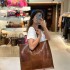 Leather Tote Bag Camel
