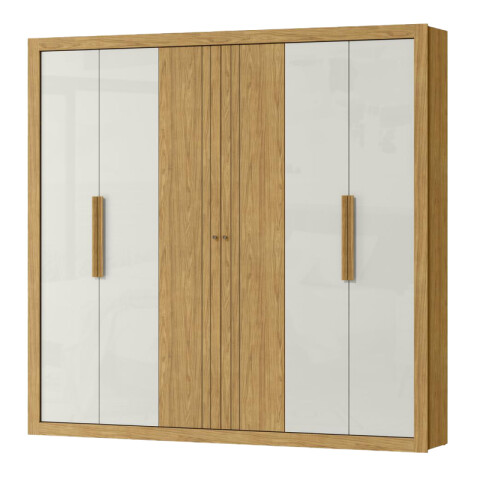 [ OUTLET ] [ SOLO RETIRO EN LOCAL ] Ropero Armario Montecarlo 6 Puertas 3 Cajones Telescópicos - Marrocos / Off White [ OUTLET ] [ SOLO RETIRO EN LOCAL ] Ropero Armario Montecarlo 6 Puertas 3 Cajones Telescópicos - Marrocos / Off White