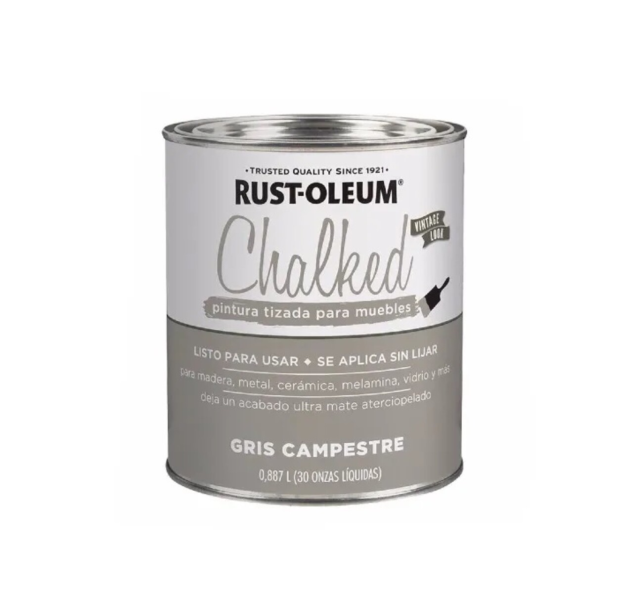 Esmalte Tizado Chalked 0.9L Rust-Oleum - Gris Campestre 