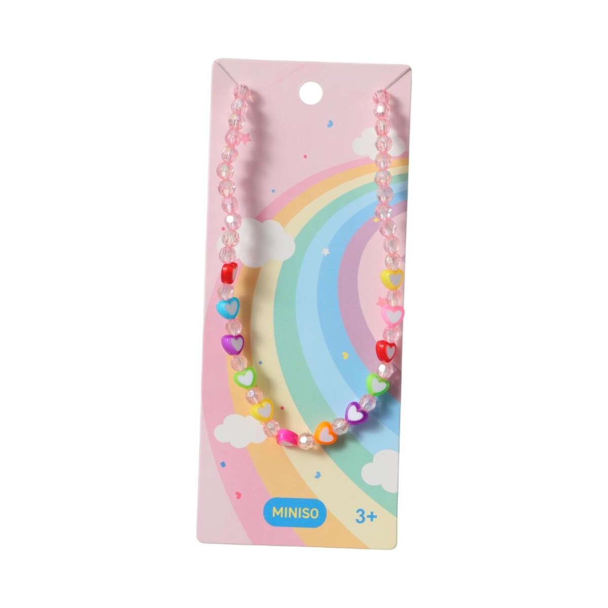 Collar infantil corazones - rosa 