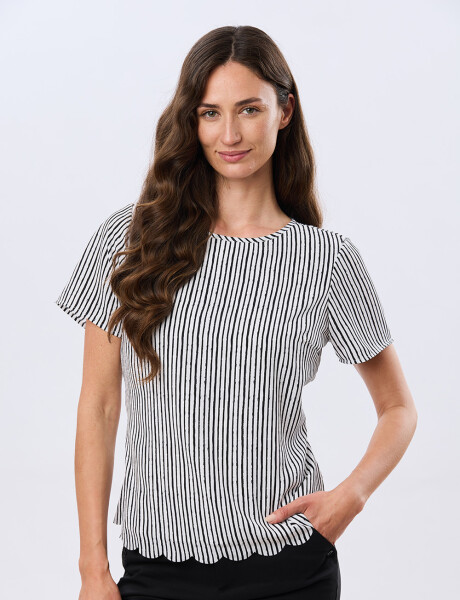 BLUSA CLÁSICA Raya Negra
