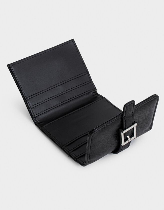 Billetera Billetera Con Hebilla - Negro