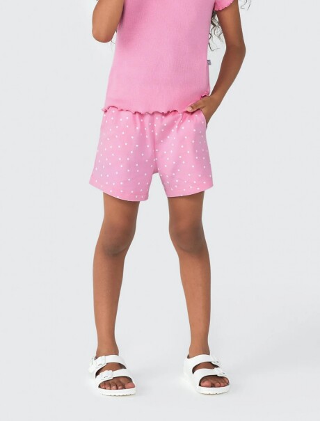 SHORT INFANTIL ESTAMPADO ROSA