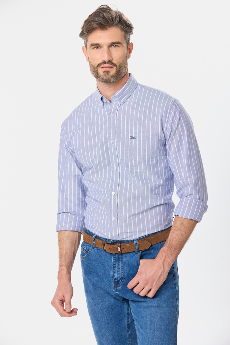 CAMISA OXFORD - Azul 