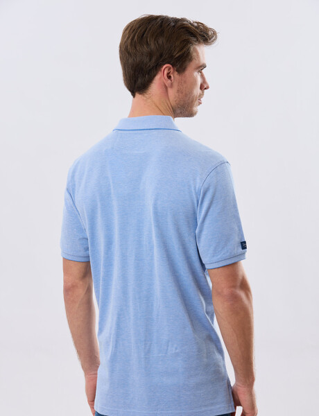REMERA POLO LISA PIQUÉ Celeste