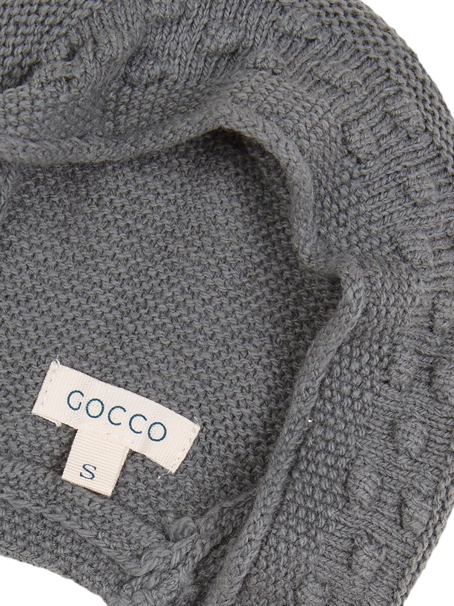 Capota De Punto Con Detalles De Punto De Arros Verde Oscuro