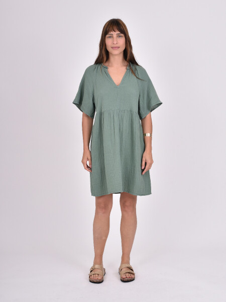 VESTIDO PRAGA VERDE OSCURO
