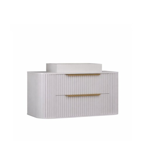 Mueble de baño Suspendido Alice Blanco 100 cm con Bacha de Loza Mueble De Baño Suspendido Alice Blanco 100 Cm Con Bacha De Loza