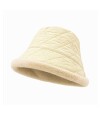 Gorro piluso puffer con corderito Blanco