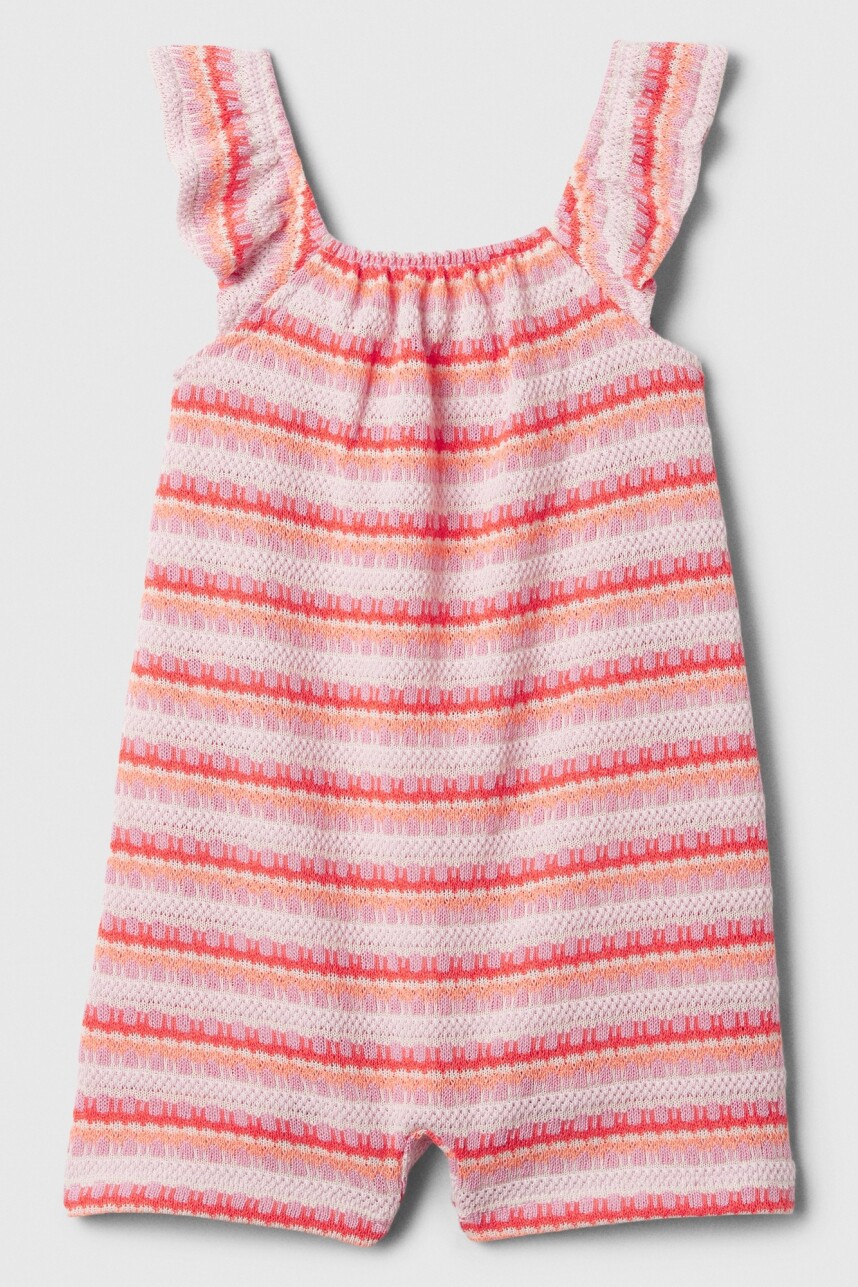 Enterito Crochet Toddler Niña Pink Stripe