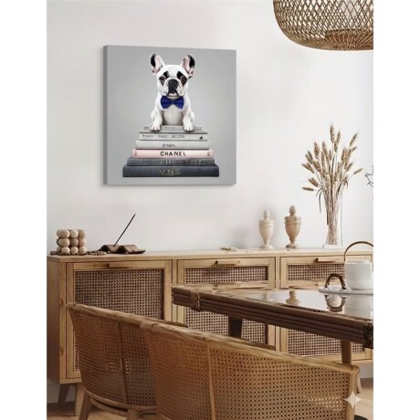 Cuadro Canva 543074-01 40X40CM Bulldog BLANCO