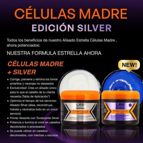 Alisado Silver Liss Expert Professional con Celulas Madres sin Formol 250ml Alisado Silver Liss Expert Professional con Celulas Madres sin Formol 250ml