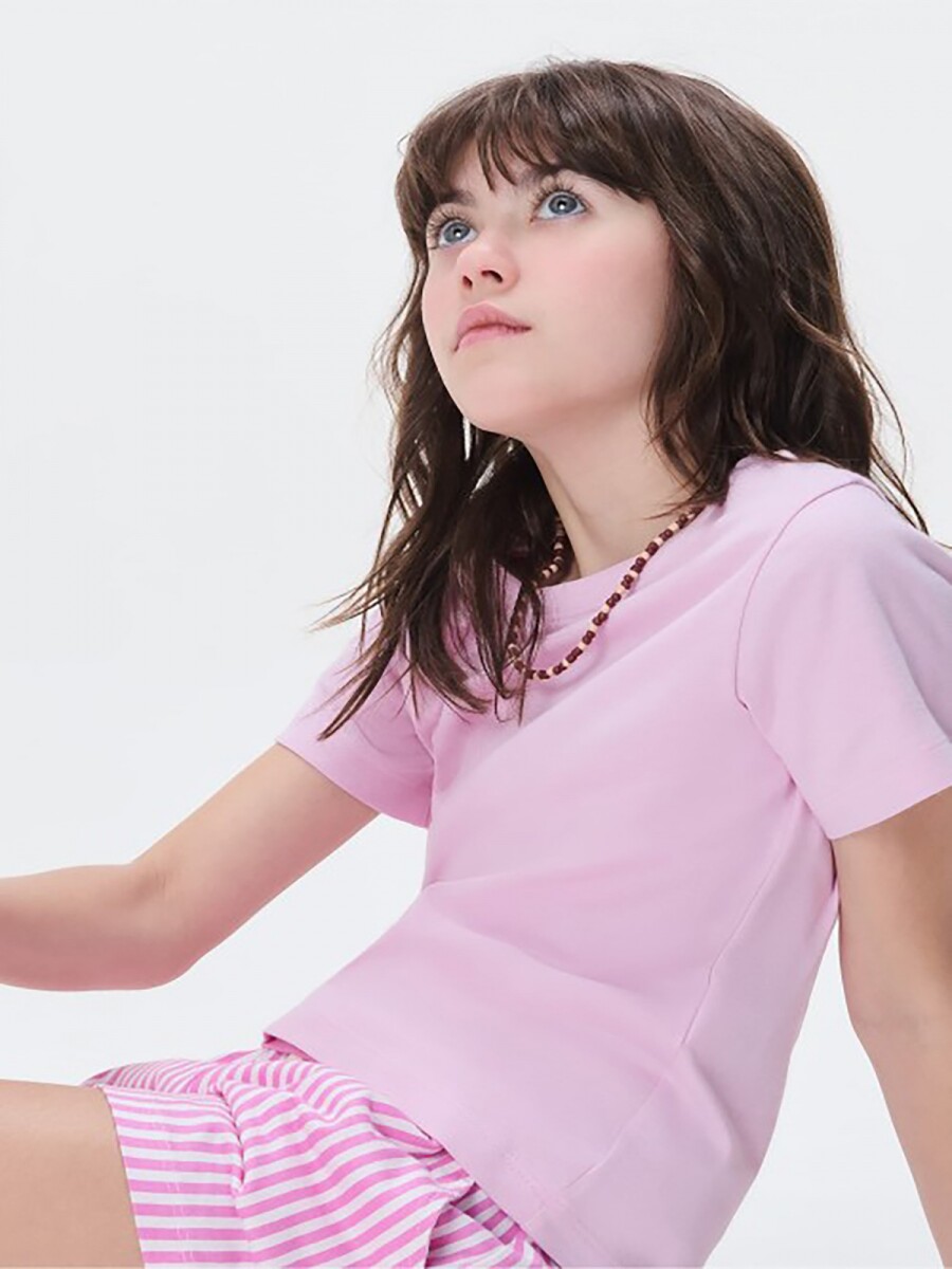 CAMISETA INFANTIL - ROSADO 