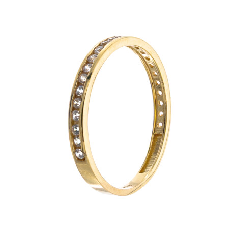 Anillo de oro 18 ktes con circonias. Anillo de oro 18 ktes con circonias.