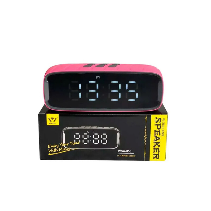 Parlante Con Reloj Despertador Recargable Bluetooth FM WSA-858 Parlante Con Reloj Despertador Recargable Bluetooth FM WSA-858