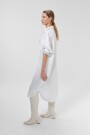 Island Linen Midi Dress Blanco