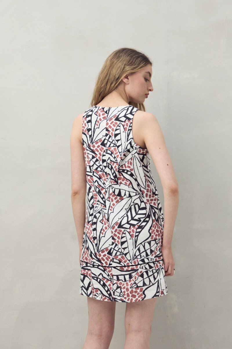 VESTIDO MARLON PRINT Crudo
