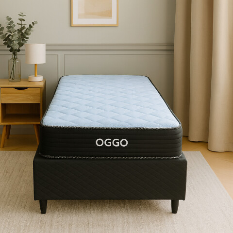 Sommier SUPER MEGA Oggo® - Espuma - GARANTIA 1 AÑO 1 Plaza - 78 cm