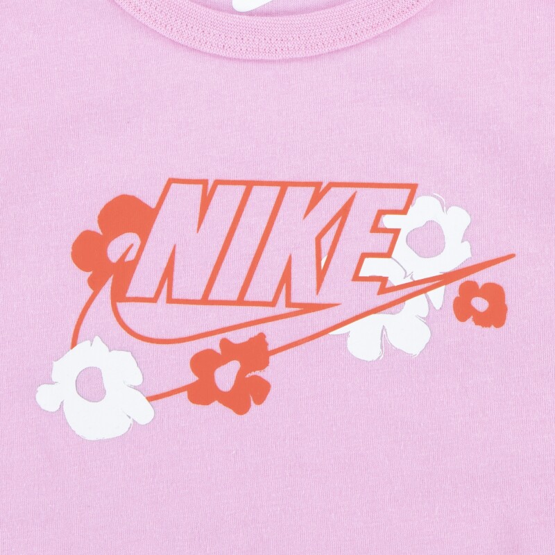Conjunto Nike Floral Bodysuit Legging de Niños Rosado