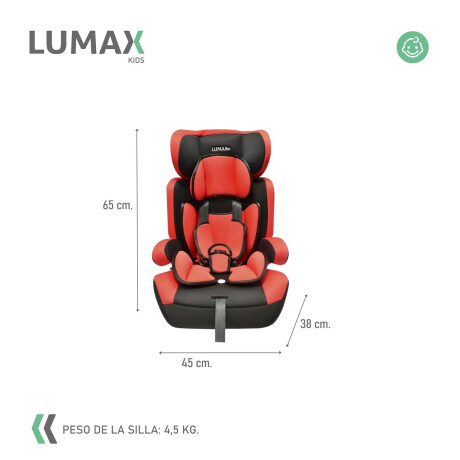 Silla para Auto Booster 3 en 1 Next Generation Lumax Kids Rojo