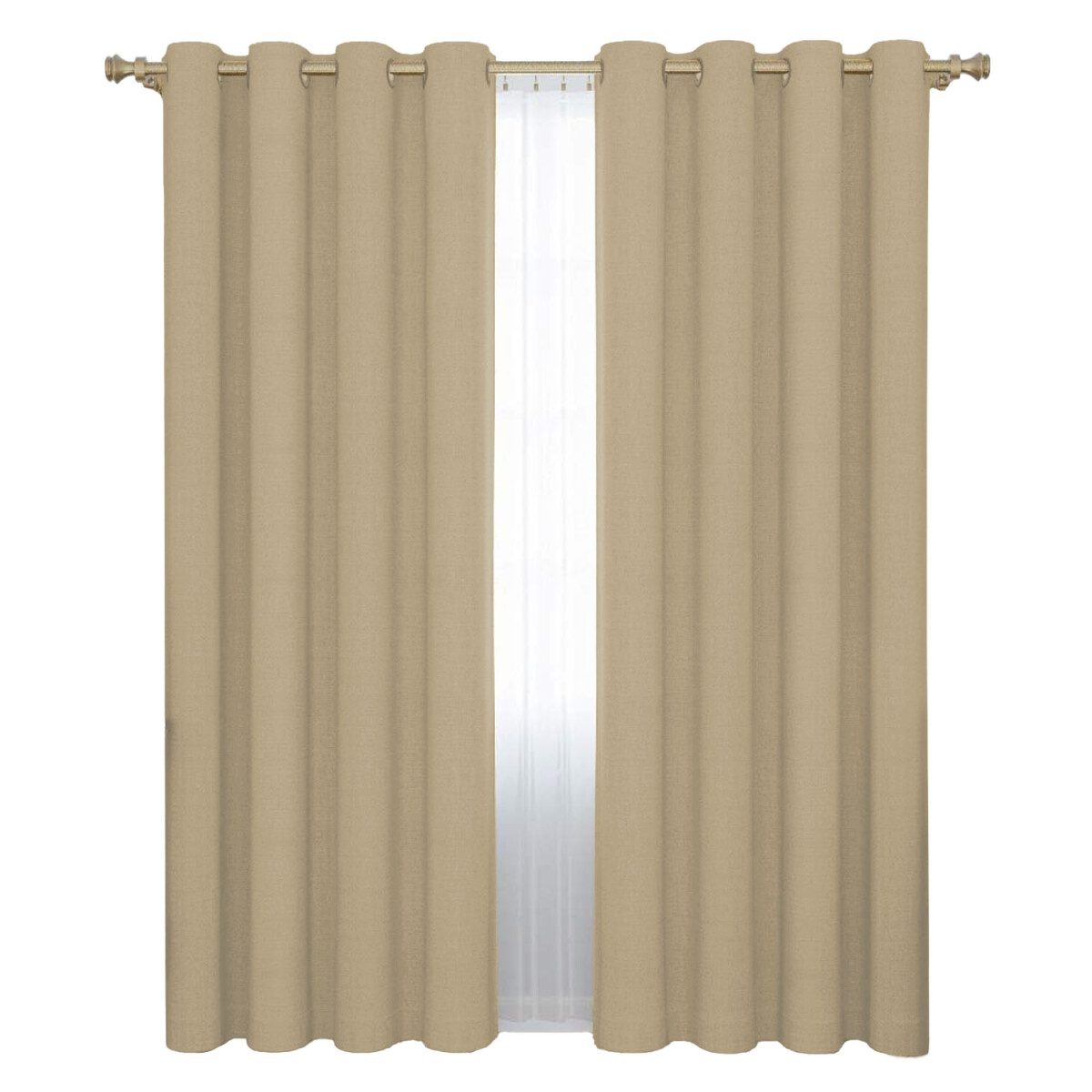 Set x2 Cortina Blackout 140x230 Cm Living Dormitorio - Gris Vison 