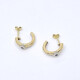 Caravanas En 2 Colores Oro 18K , Brillantes Y Zafiro Caravanas En 2 Colores Oro 18K , Brillantes Y Zafiro
