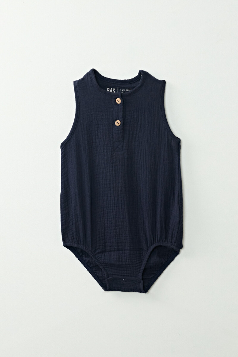 Body sin mangas bambula - Azul 