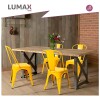 Pack 4 Sillas Tolix Lumax Metálicas Para Comedor Y Cocina Diseño Retro Resistente Amarillo