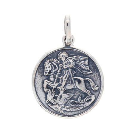 Medalla religiosa de plata 925, SAN JORGE Medalla religiosa de plata 925, SAN JORGE