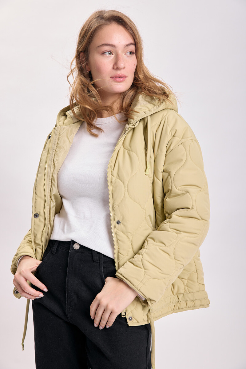 Campera capitoneada Verde
