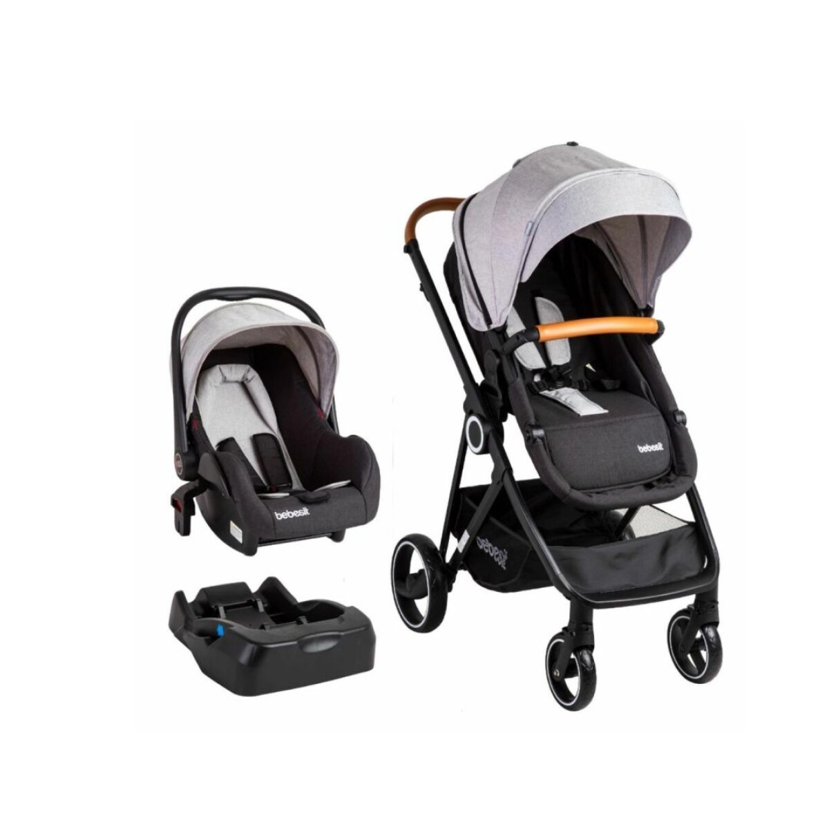 COCHE BEBESIT TRAVEL SYSTEM COSMOS - GRIS 