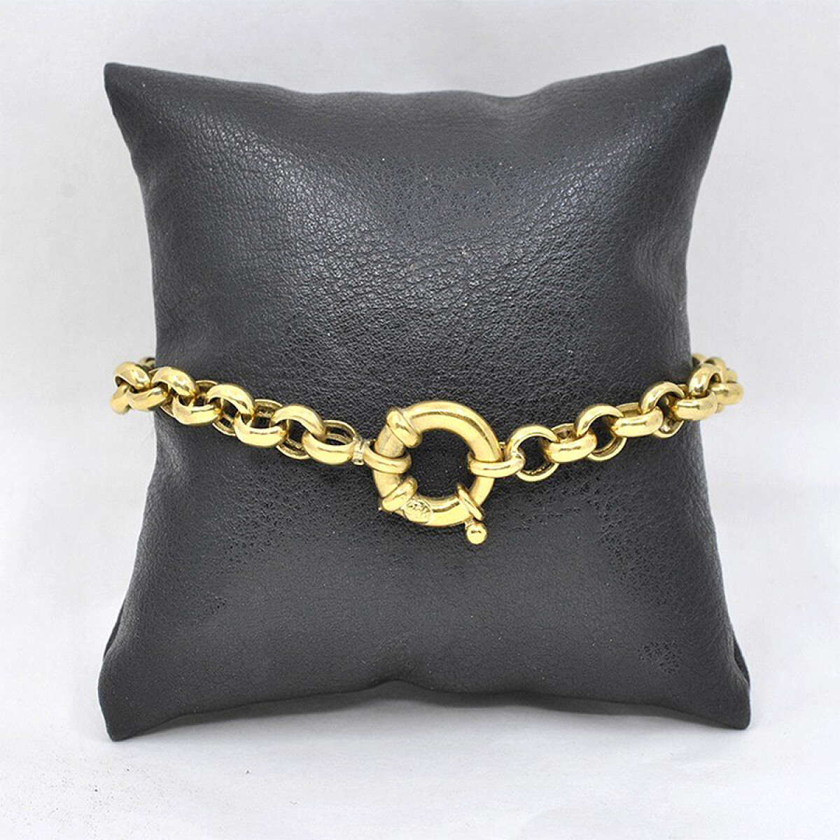 Pulsera Rolo En Oro 18K Con Cierre Marinero 