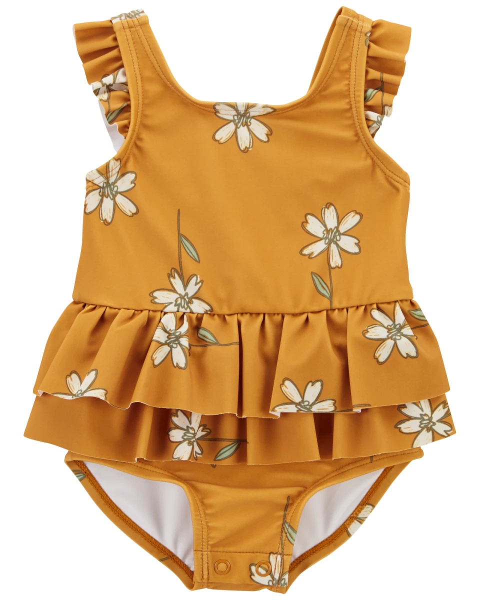 Malla de baño una pieza con protección UPF 50+ diseño floral 