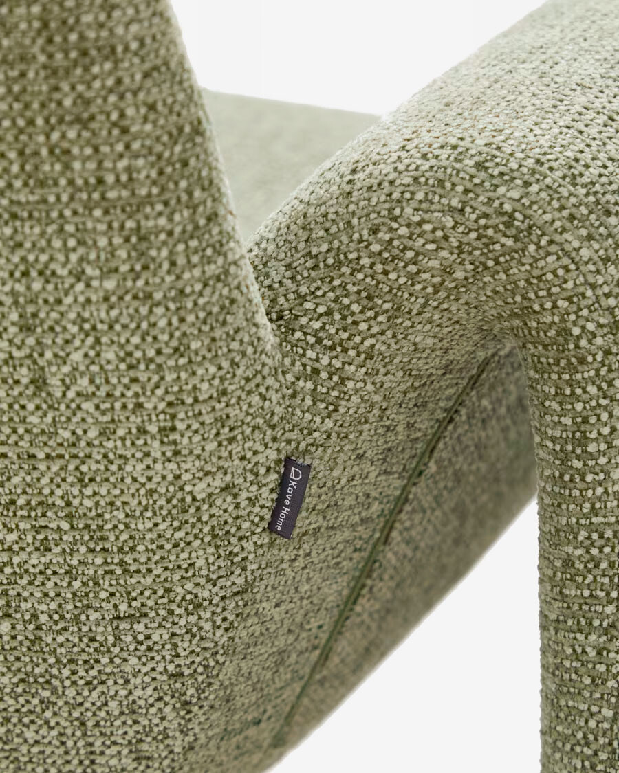 Butaca Melvia de chenilla verde