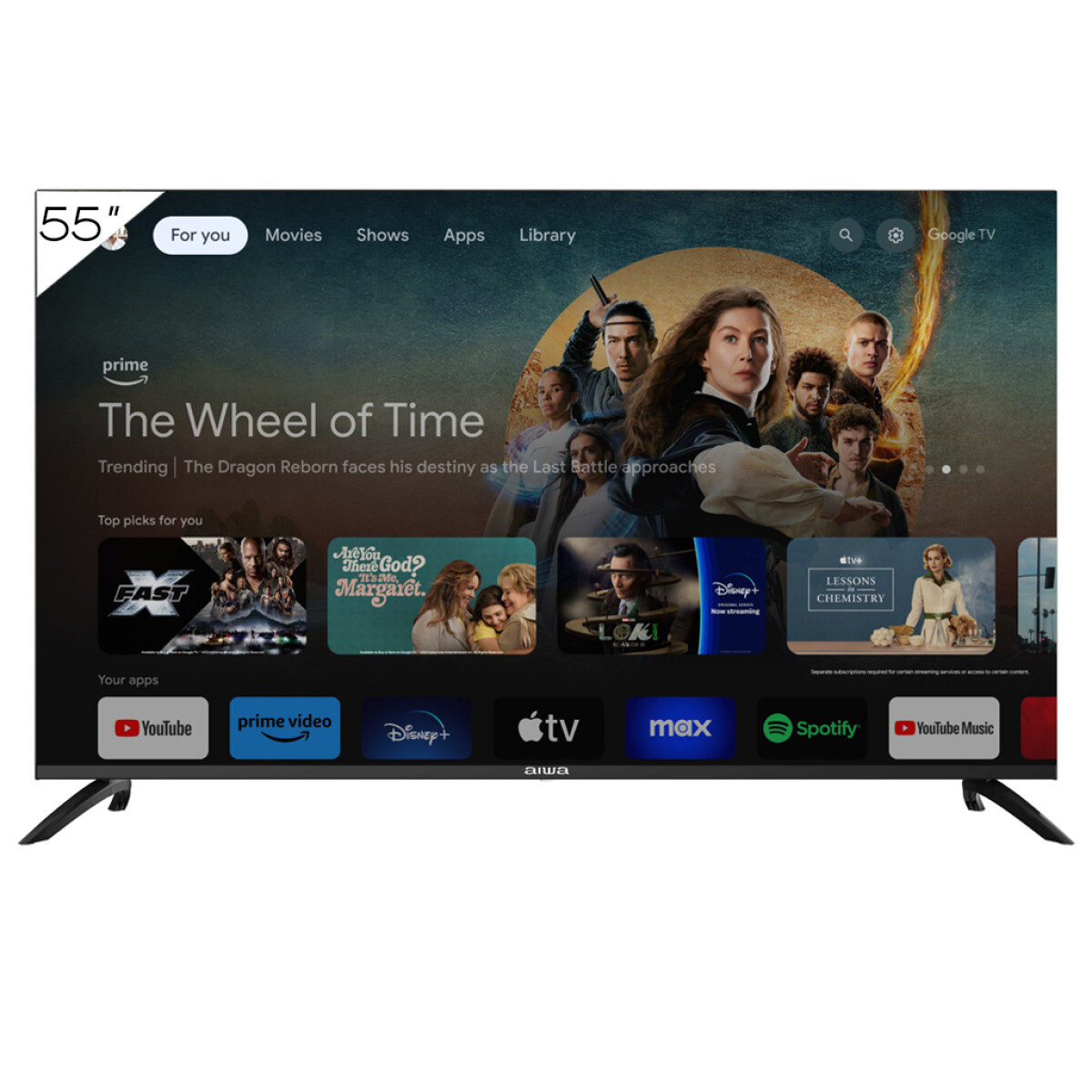 Smart TV 55'' Aiwa Google TV 4K 