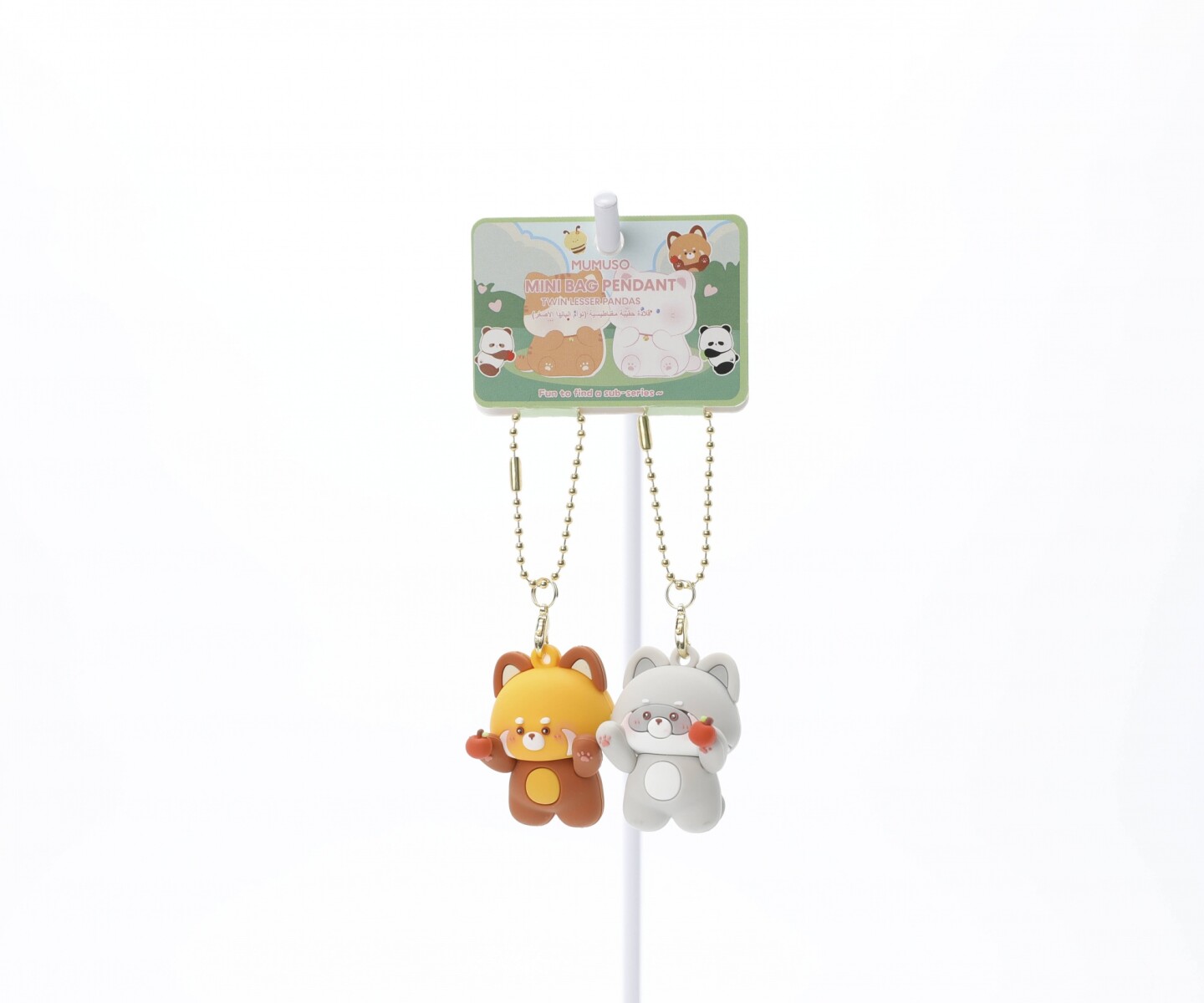 MINI COLGANTE PARA BOLSO (PANDAS MENORES GEMELOS) 