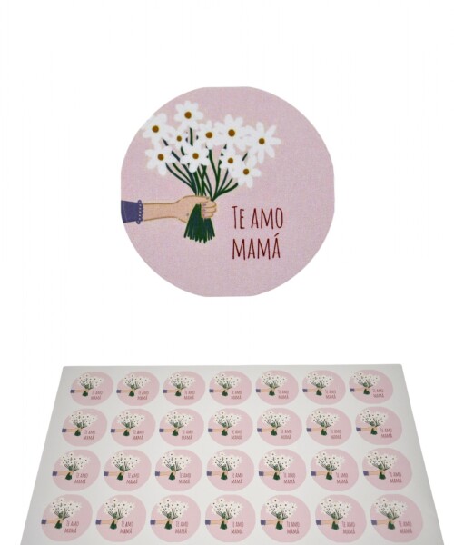 Stickers día de la madre plancha DISEÑO 4