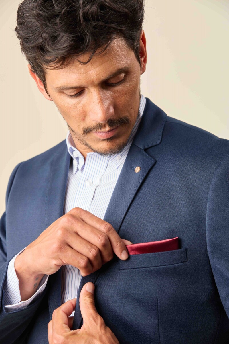 Pañuelo Bolsillo - Rojo Oscuro Satinado 