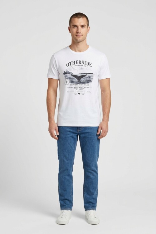 Camiseta estampada Ballena BLANCO